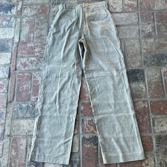 Babaton Aritzia Trousers Pants Wide Leg Size 4 Taupe/Green - Picture 3 of 3